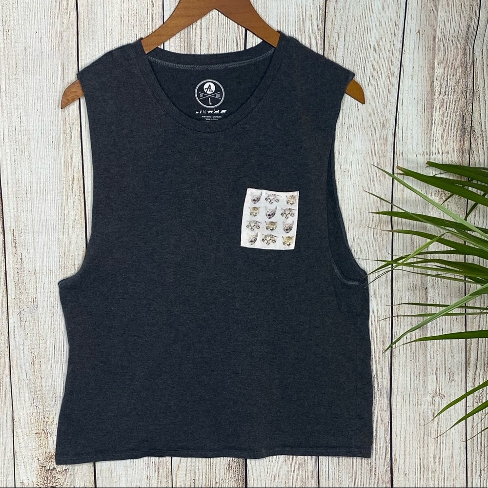 kitten pocket muscle tee